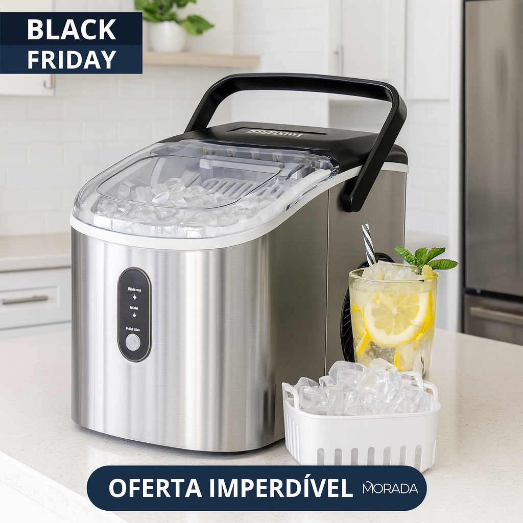 (PROMOÇÃO BLACK FRIDAY) Smartice - Maquina de Gelo Portátil - 1 Ano de Garantia