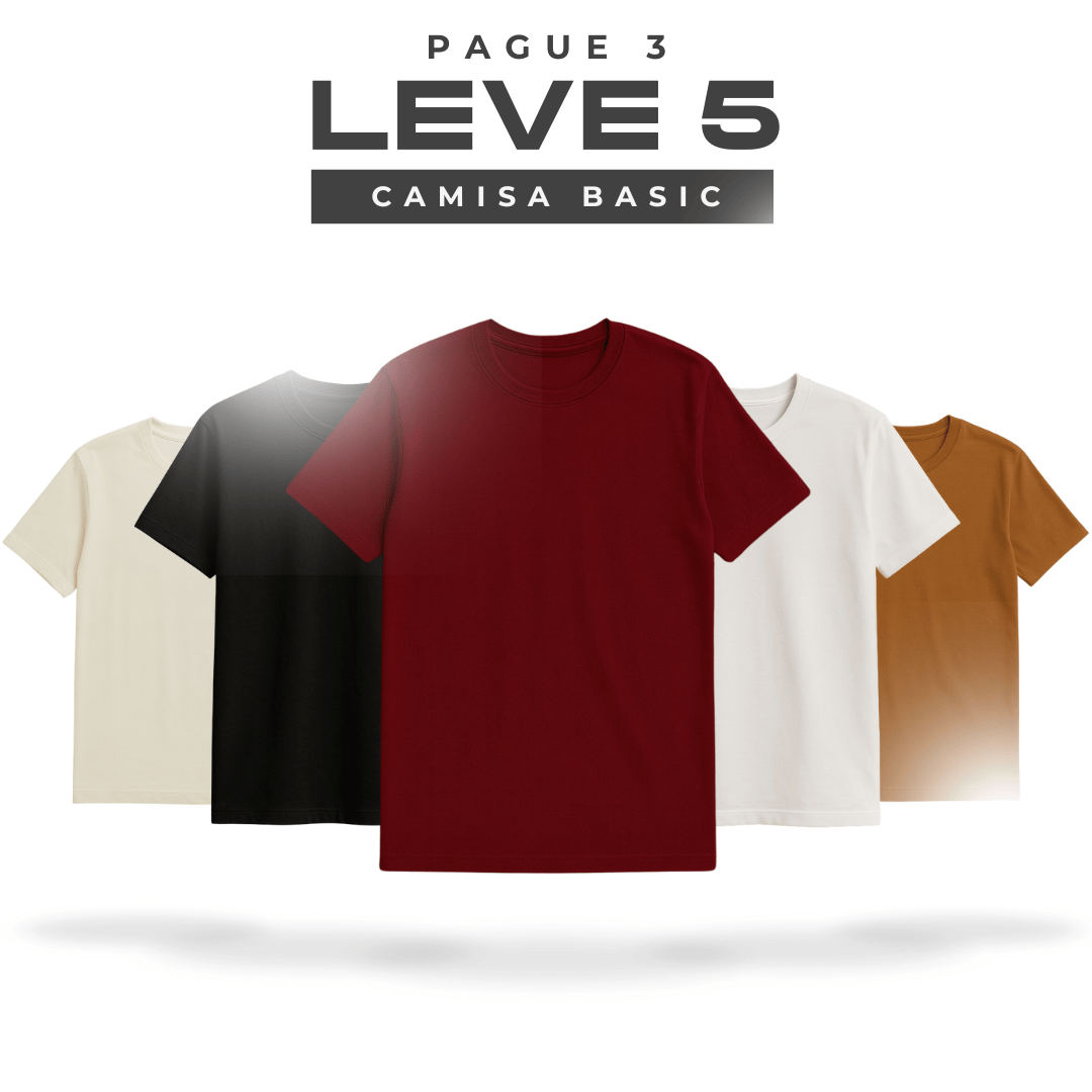 |KIT 5| Camisas Basic em Tecido Premium!