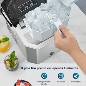 (PROMOÇÃO BLACK FRIDAY) Smartice - Maquina de Gelo Portátil - 1 Ano de Garantia